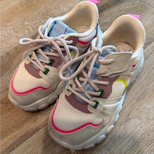 2 pairs of Zara Kids Sneakers and Sandals in White, Pink, and Blue